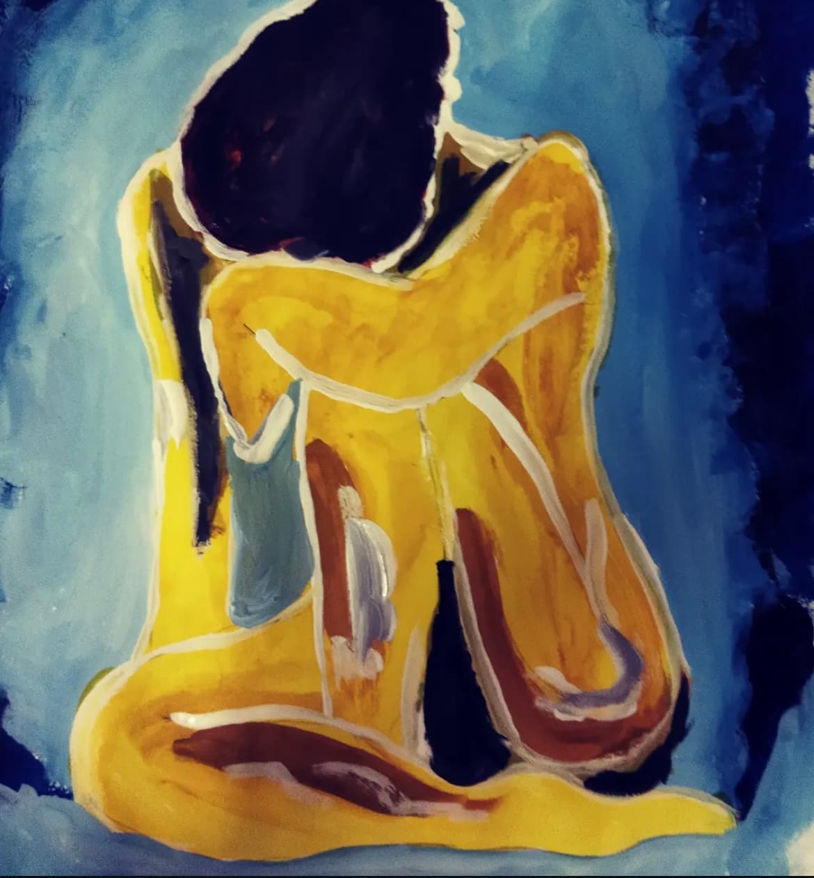 Solitude — Acrylic on paper by Ishara Dahanayake