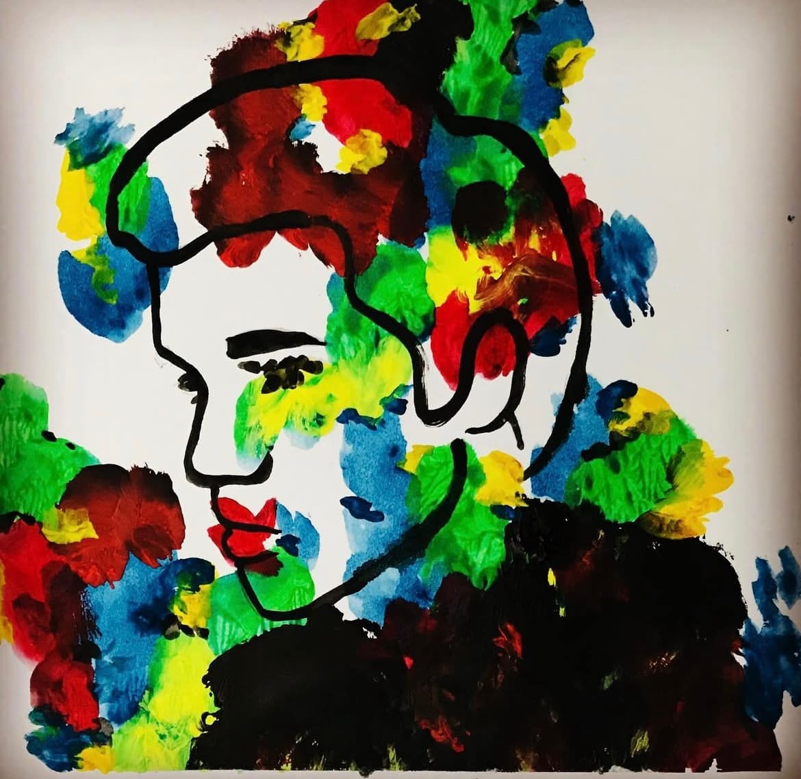 Bloom — Acrylic and ink on paper by Ishara Dahanayake
